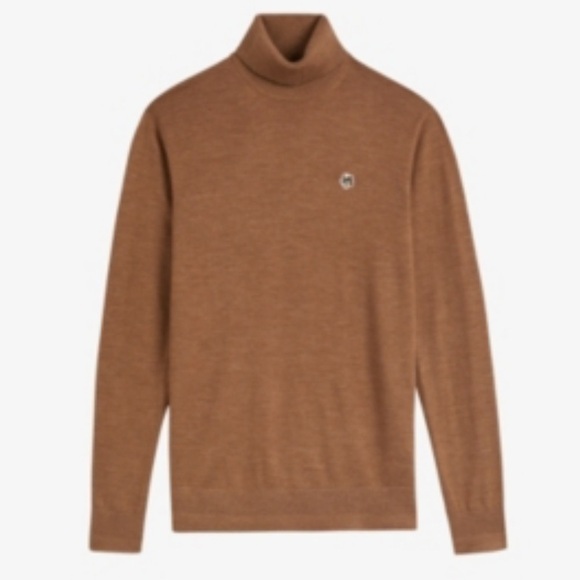 Ted Baker Beckton Roll Neck Long Sleeve Core  Sweater in Tan XL or 7 - Picture 3 of 14